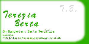 terezia berta business card